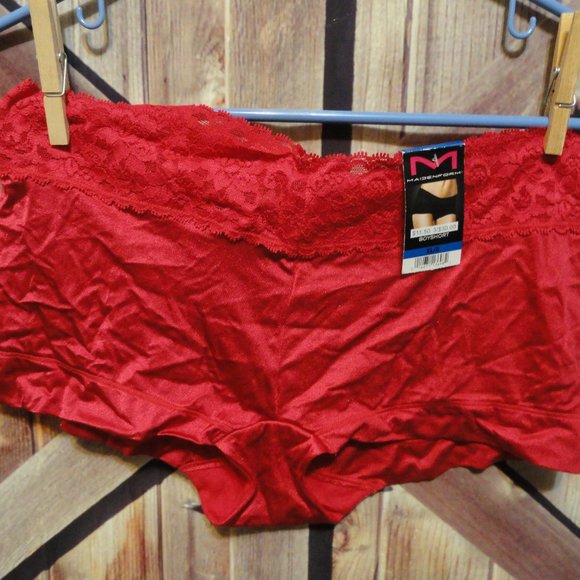 Maidenform Other - Sexy Red Maidenform Boyshort Panties~XL(8)~nwt~lacetop~Cute~
